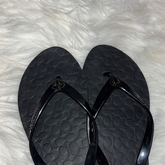 Coach Black Women's Flip Flops - Picture 3 of 3
